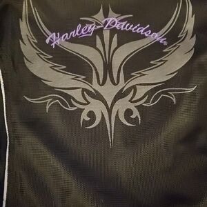 Harley-Davidson Black Jacket with Gray and Purple Design